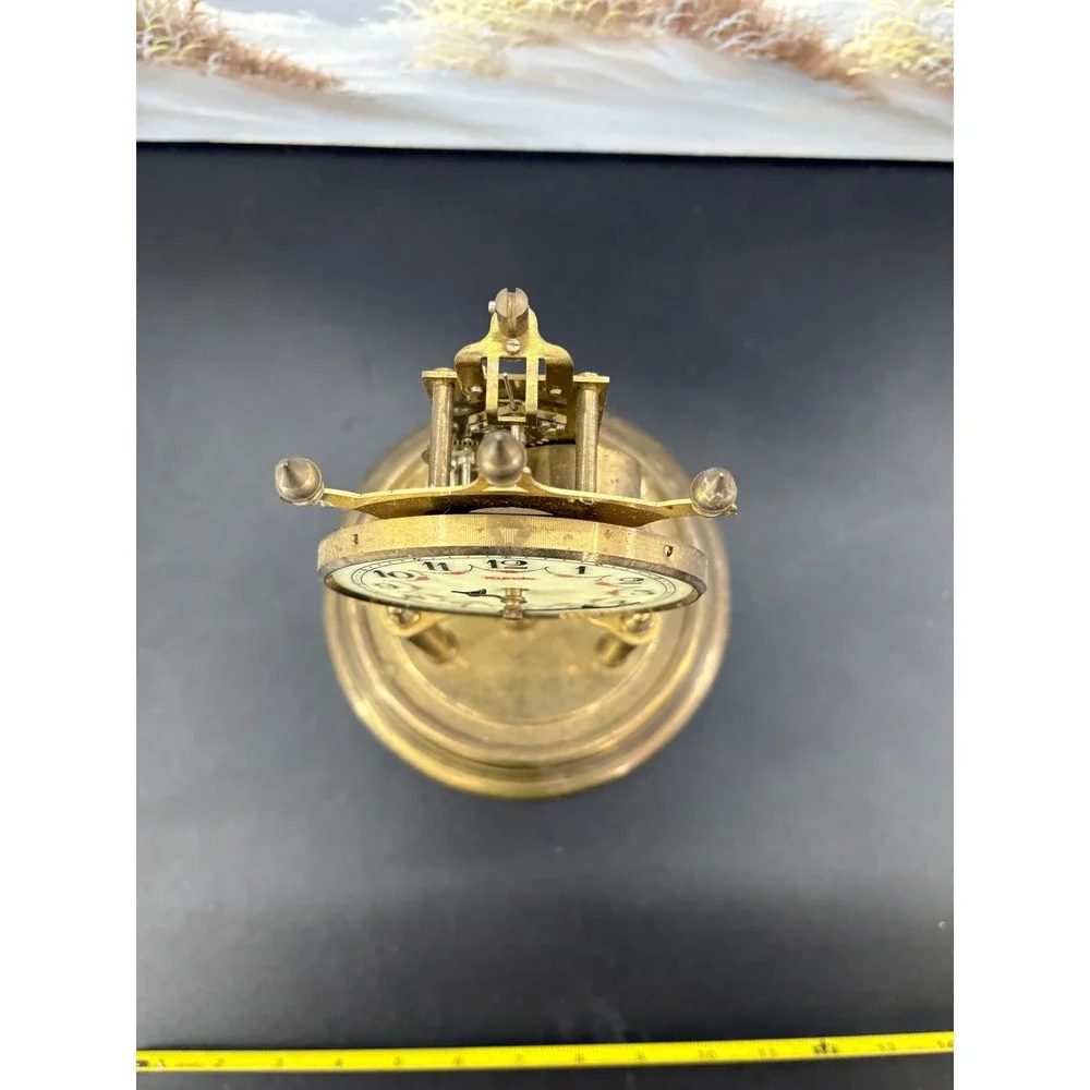Vintage Kundo Brass 400 Day Anniversary Torsion Pendulum Clock Germany UNTESTED
